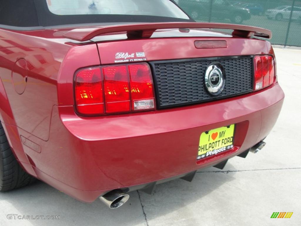 2007 Mustang GT/CS California Special Convertible - Redfire Metallic / Black/Dove Accent photo #24