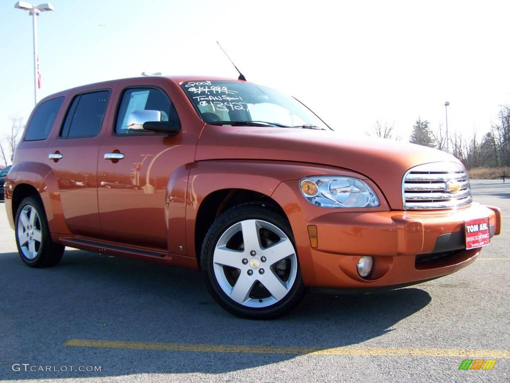 2008 HHR LT - Sunburst Orange II Metallic / Ebony Black photo #8