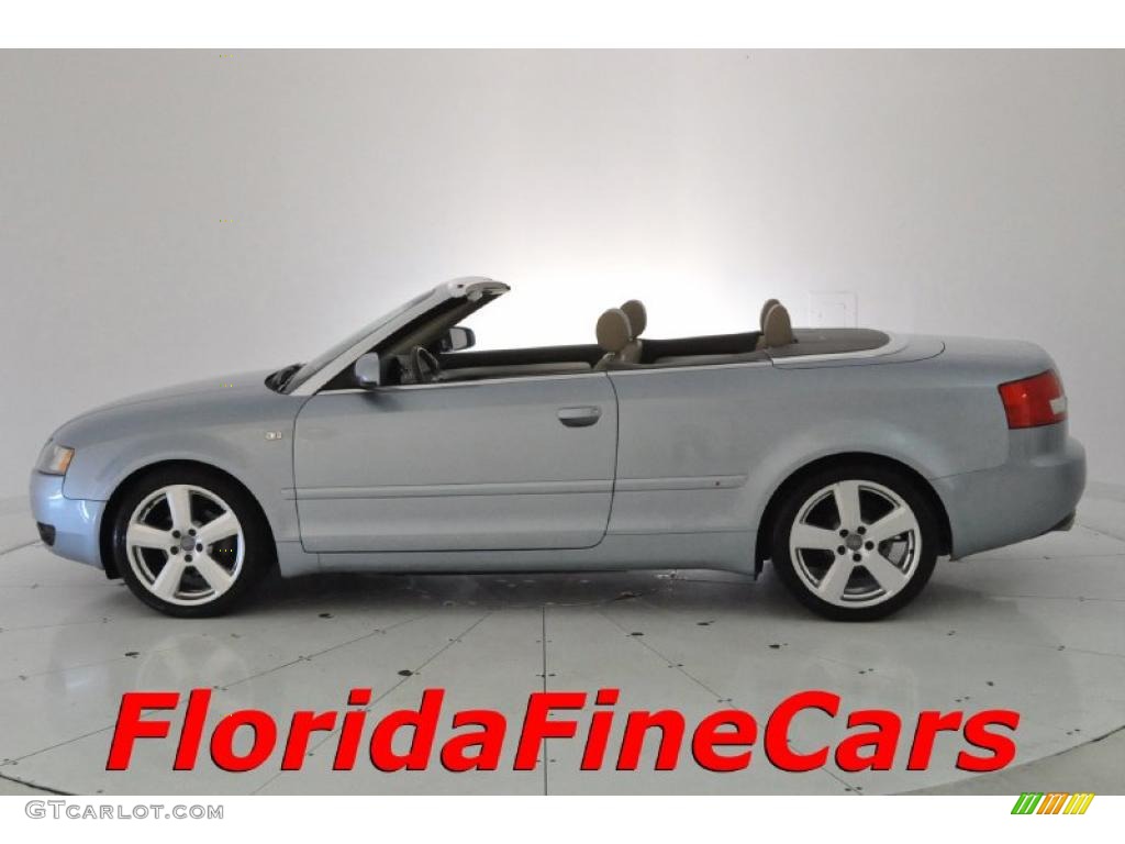 2006 A4 1.8T Cabriolet - Caribic Blue Pearl Effect / Beige photo #3