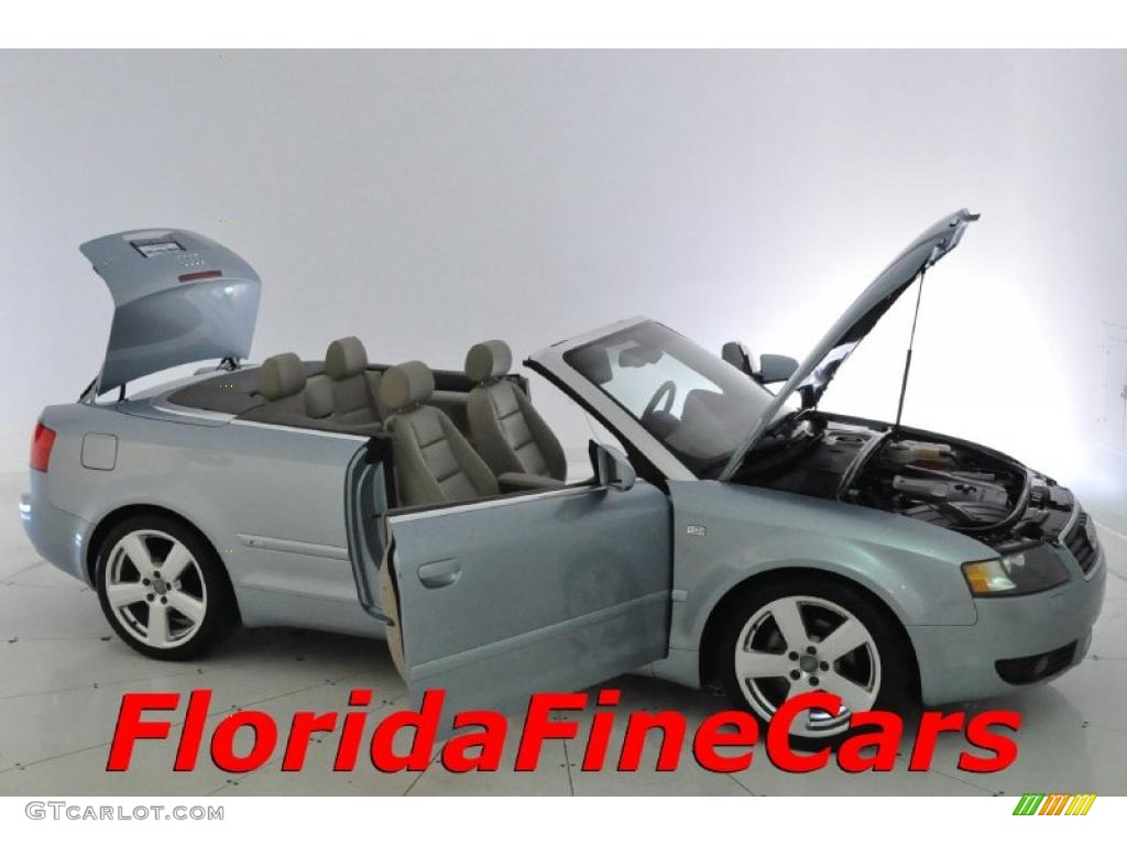 2006 A4 1.8T Cabriolet - Caribic Blue Pearl Effect / Beige photo #7