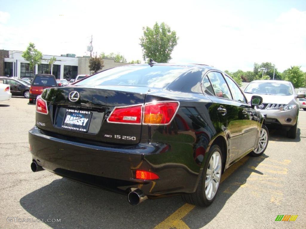 2008 IS 250 AWD - Obsidian Black / Black photo #9