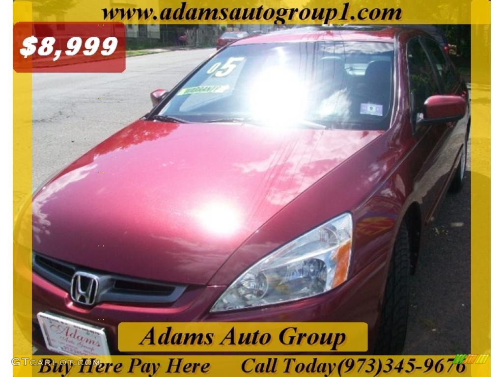 2005 Accord EX-L Sedan - Redondo Red Pearl / Gray photo #1