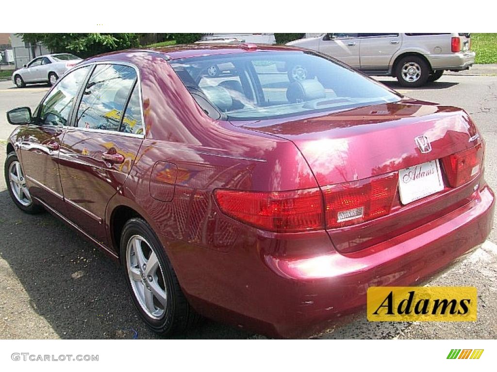 2005 Accord EX-L Sedan - Redondo Red Pearl / Gray photo #4