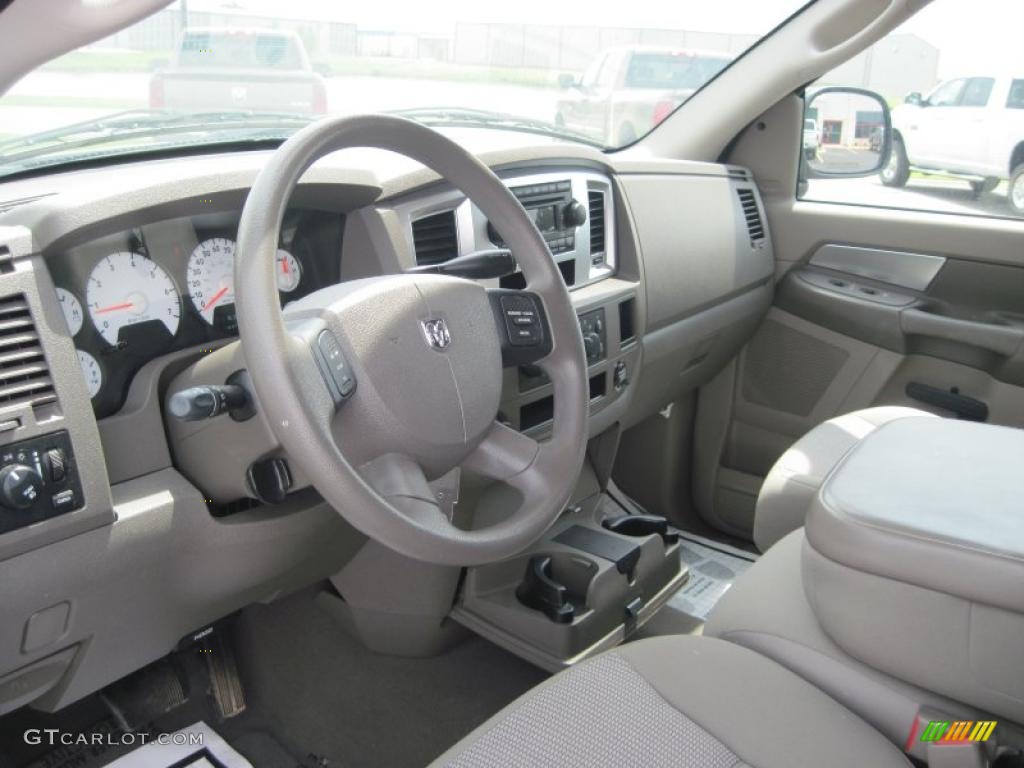 2007 Ram 1500 Big Horn Edition Quad Cab 4x4 - Bright White / Medium Slate Gray photo #6