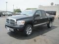 2008 Brilliant Black Crystal Pearl Dodge Ram 1500 Laramie Quad Cab 4x4  photo #1