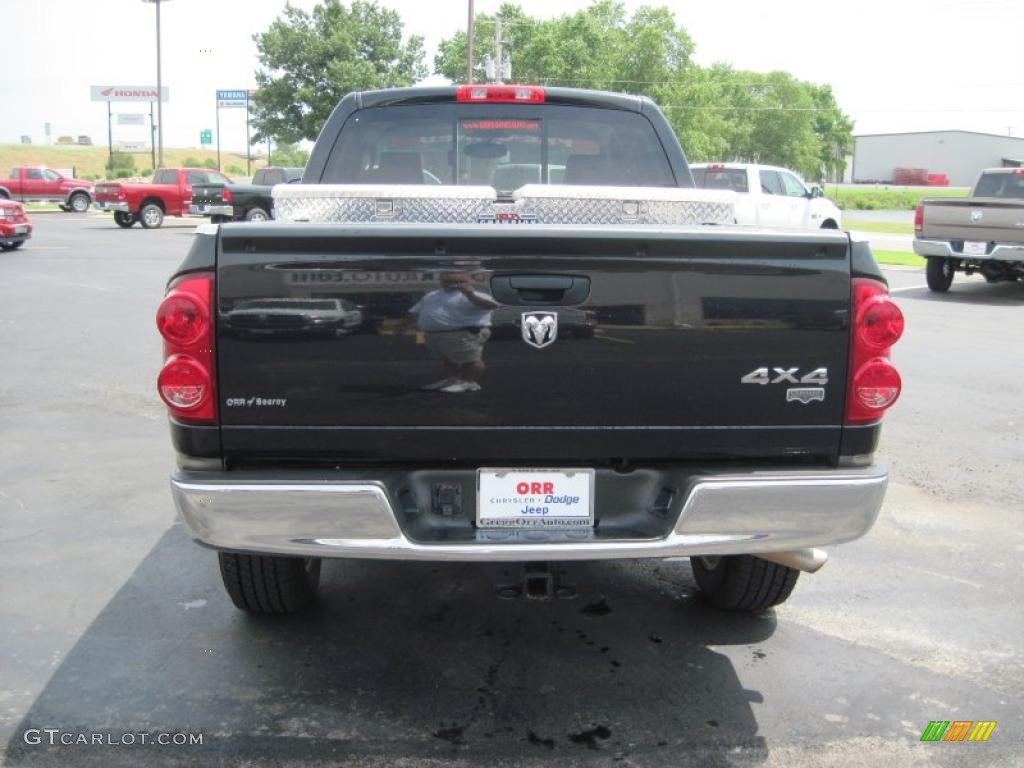 2008 Ram 1500 Laramie Quad Cab 4x4 - Brilliant Black Crystal Pearl / Medium Slate Gray photo #5