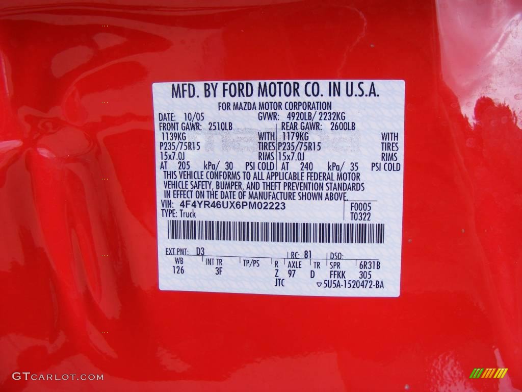 2006 B-Series Truck B3000 Dual Sport Cab Plus 4 - Volcanic Red / Graphite photo #44
