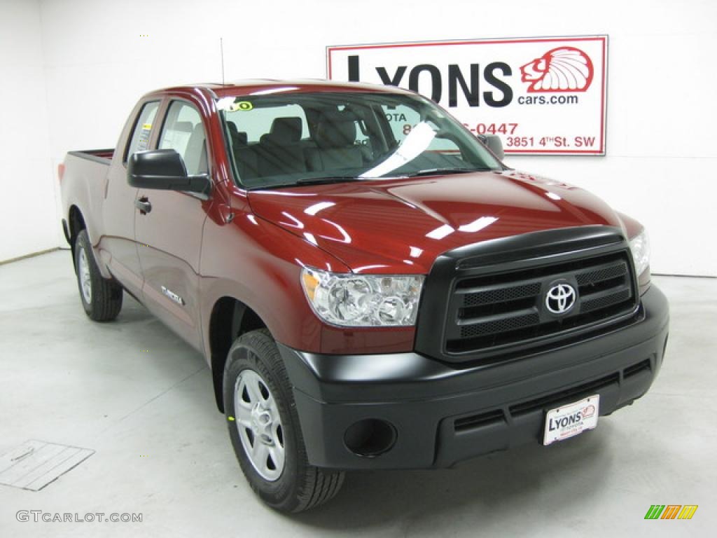2010 Tundra Double Cab 4x4 - Radiant Red / Graphite Gray photo #22
