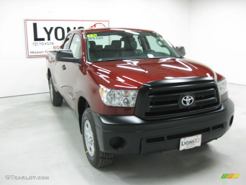 2010 Tundra Double Cab 4x4 - Radiant Red / Graphite Gray photo #25