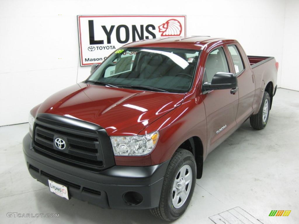2010 Tundra Double Cab 4x4 - Radiant Red / Graphite Gray photo #27