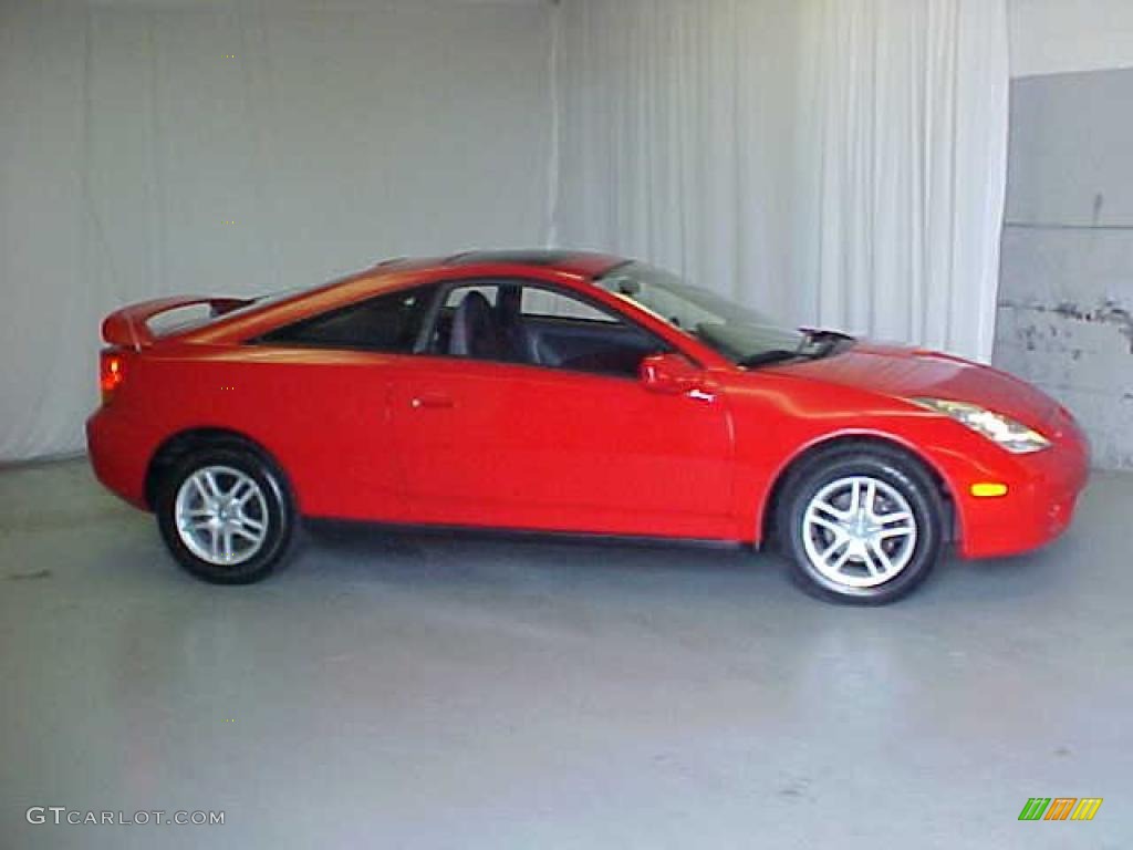 2002 Celica GT - Absolutely Red / Black/Red photo #3