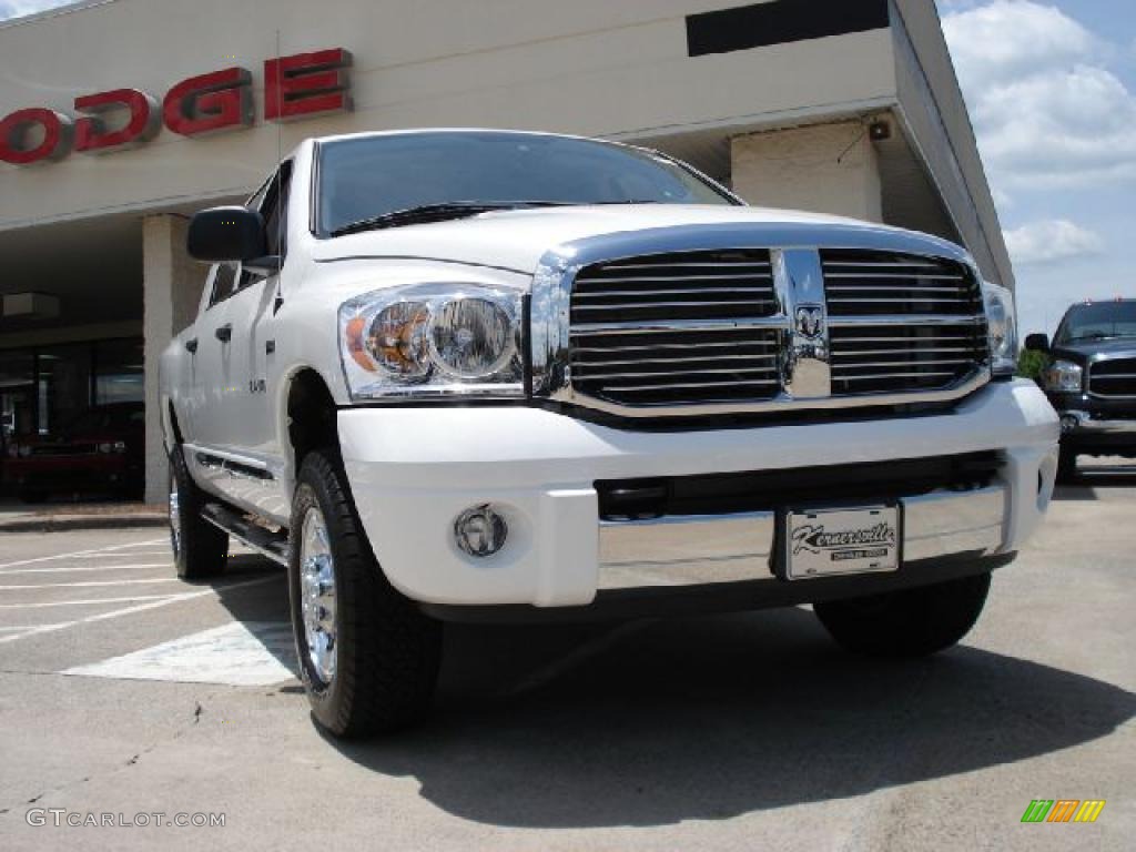 2008 Ram 1500 Laramie Mega Cab 4x4 - Bright White / Medium Slate Gray photo #1