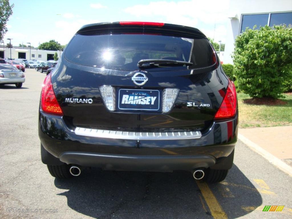 2007 Murano SL AWD - Super Black / Cafe Latte photo #8