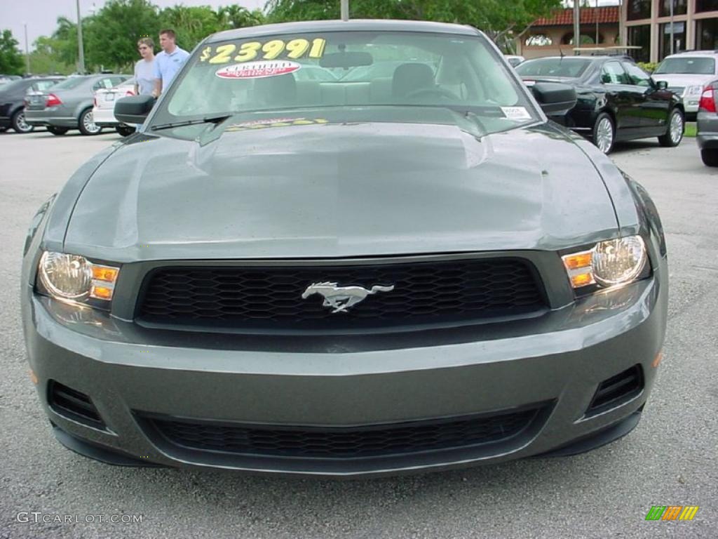2010 Mustang V6 Coupe - Sterling Grey Metallic / Stone photo #14