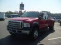 2007 Red Ford F550 Super Duty Lariat Crew Cab Dually  photo #7