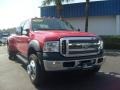 2007 Red Ford F550 Super Duty Lariat Crew Cab Dually  photo #9