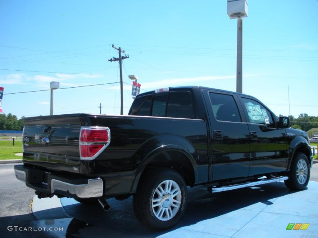 2010 F150 Lariat SuperCrew - Tuxedo Black / Black photo #3