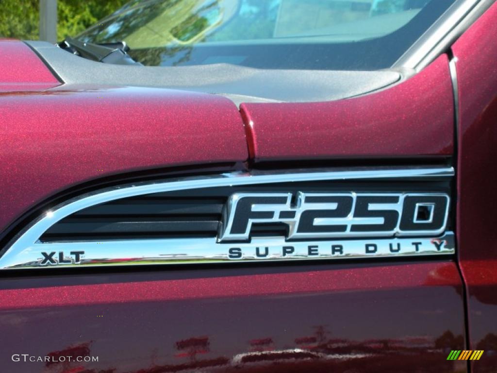 2011 F250 Super Duty XLT SuperCab - Royal Red Metallic / Adobe Beige photo #4