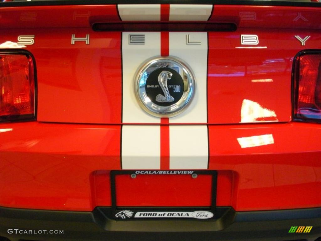 2011 Mustang Shelby GT500 SVT Performance Package Coupe - Race Red / Charcoal Black/White photo #5