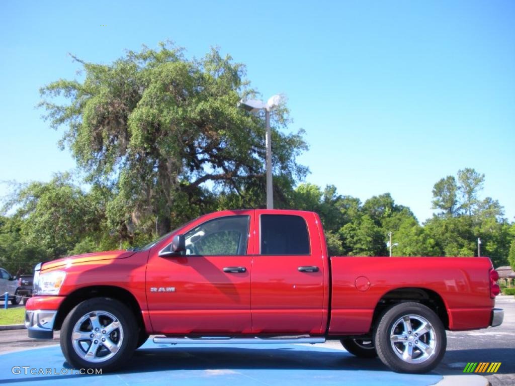 2008 Ram 1500 Big Horn Edition Quad Cab - Sunburst Orange Pearl / Medium Slate Gray photo #2