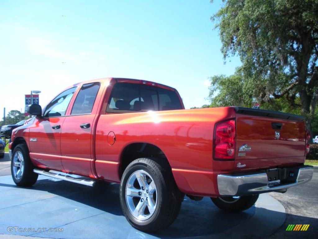 2008 Ram 1500 Big Horn Edition Quad Cab - Sunburst Orange Pearl / Medium Slate Gray photo #3