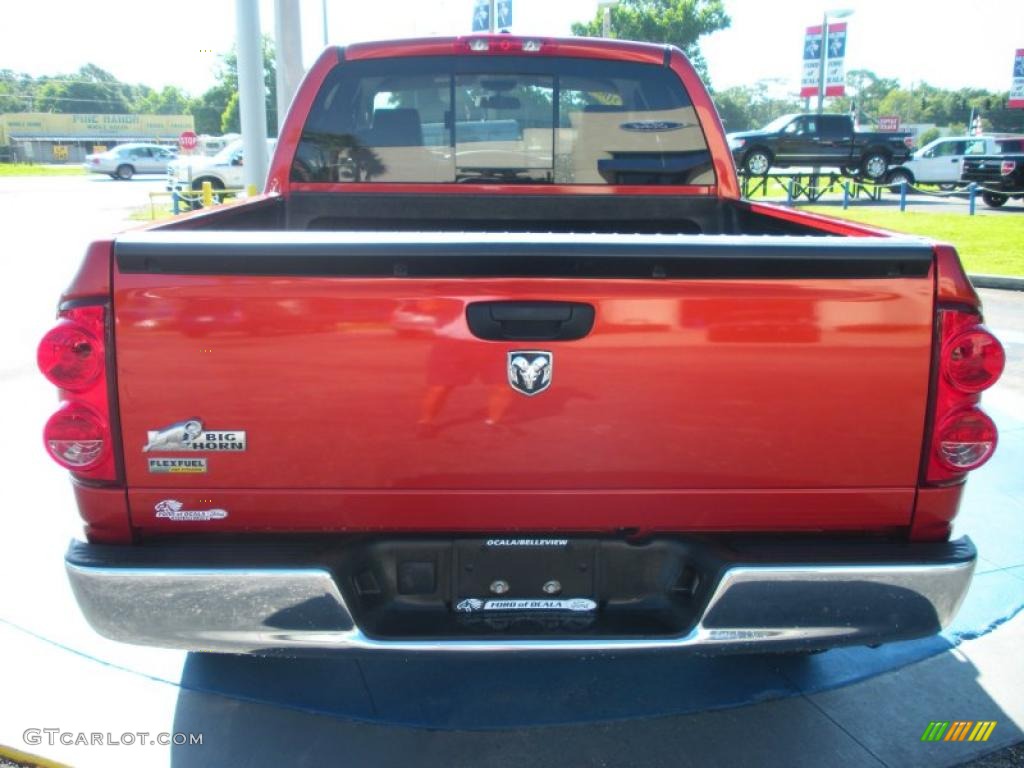 2008 Ram 1500 Big Horn Edition Quad Cab - Sunburst Orange Pearl / Medium Slate Gray photo #4