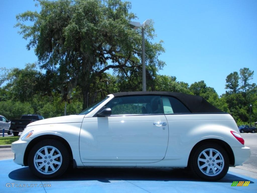 2007 PT Cruiser Convertible - Cool Vanilla White / Pastel Slate Gray photo #2