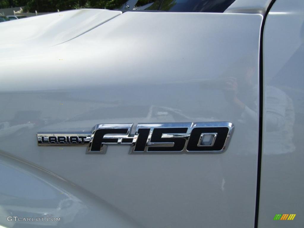 2010 F150 Lariat SuperCrew 4x4 - White Platinum Metallic Tri Coat / Black photo #9