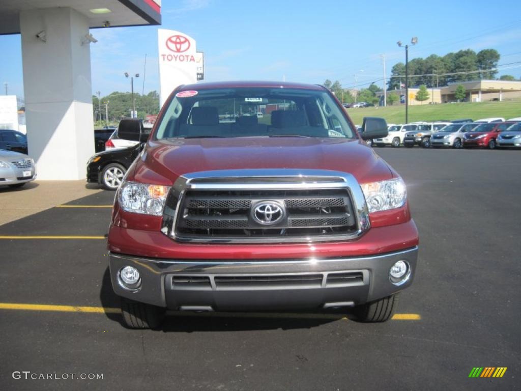 2010 Tundra CrewMax 4x4 - Salsa Red Pearl / Graphite Gray photo #8