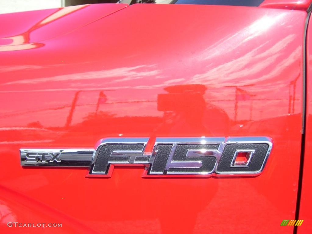 2010 F150 STX SuperCab 4x4 - Vermillion Red / Medium Stone photo #10