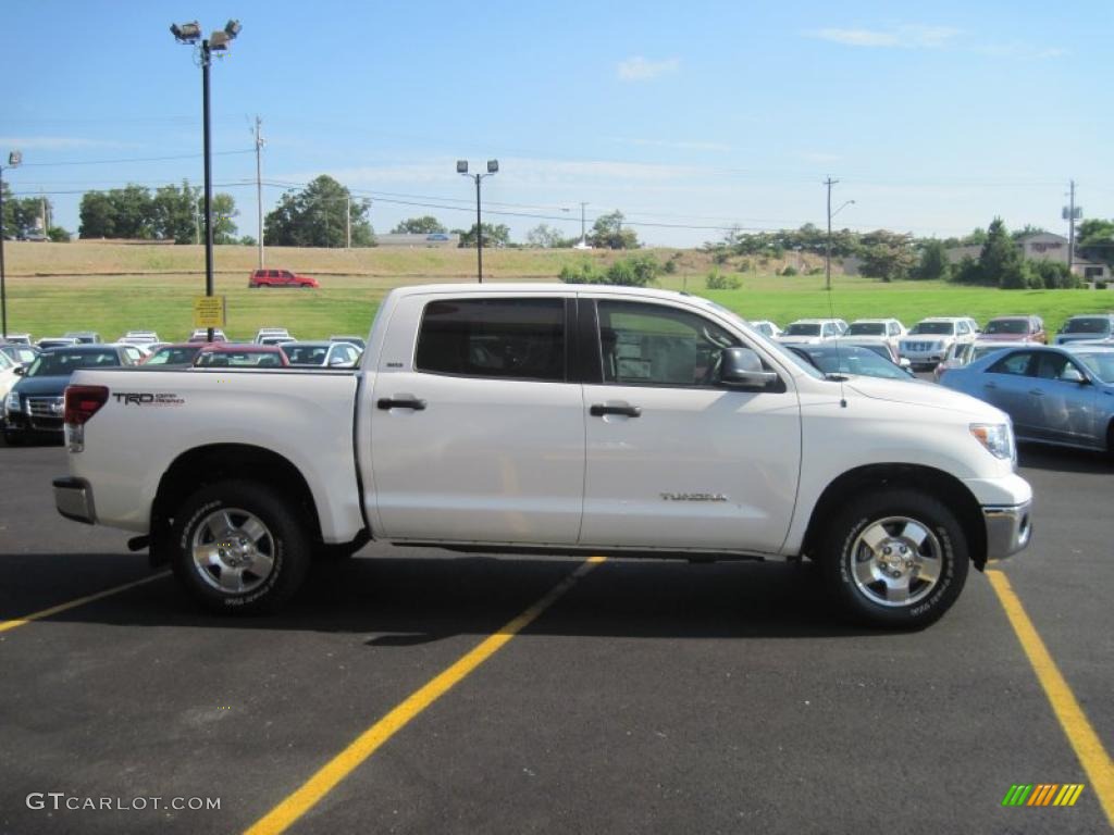 2010 Tundra TRD CrewMax - Super White / Graphite Gray photo #3