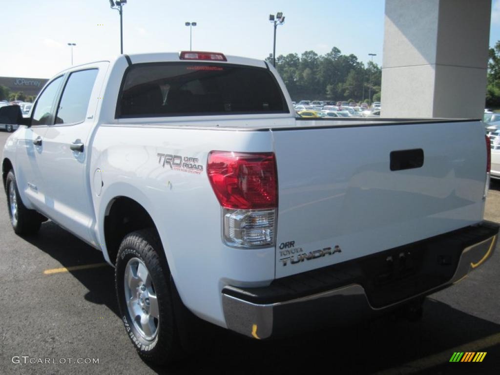 2010 Tundra TRD CrewMax - Super White / Graphite Gray photo #5