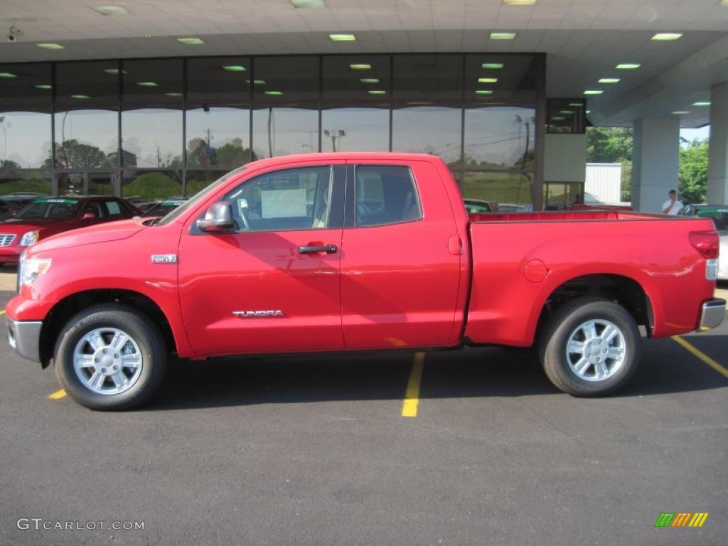 2010 Tundra Double Cab - Radiant Red / Sand Beige photo #4