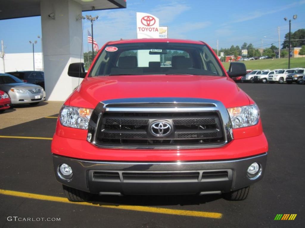 2010 Tundra Double Cab - Radiant Red / Sand Beige photo #7