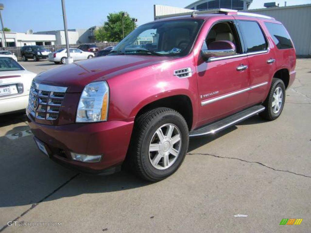 2007 Escalade AWD - Red-E / Cocoa/Light Cashmere photo #1