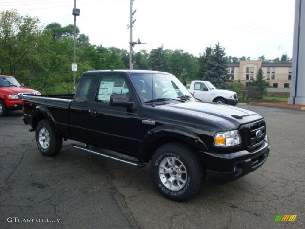 2010 Ranger Sport SuperCab 4x4 - Black / Medium Dark Flint photo #1