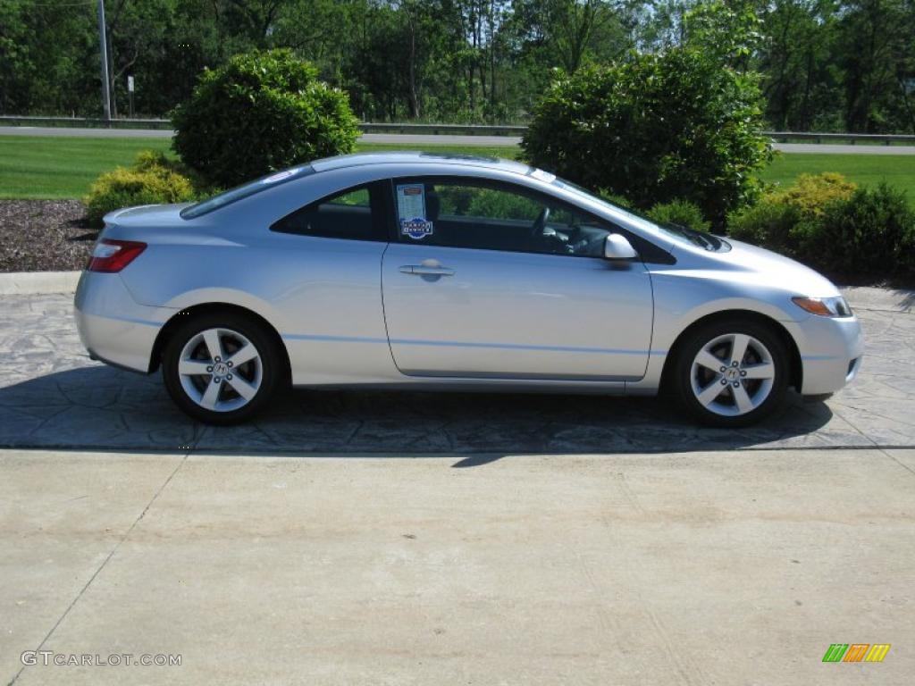 2007 Civic EX Coupe - Alabaster Silver Metallic / Gray photo #3