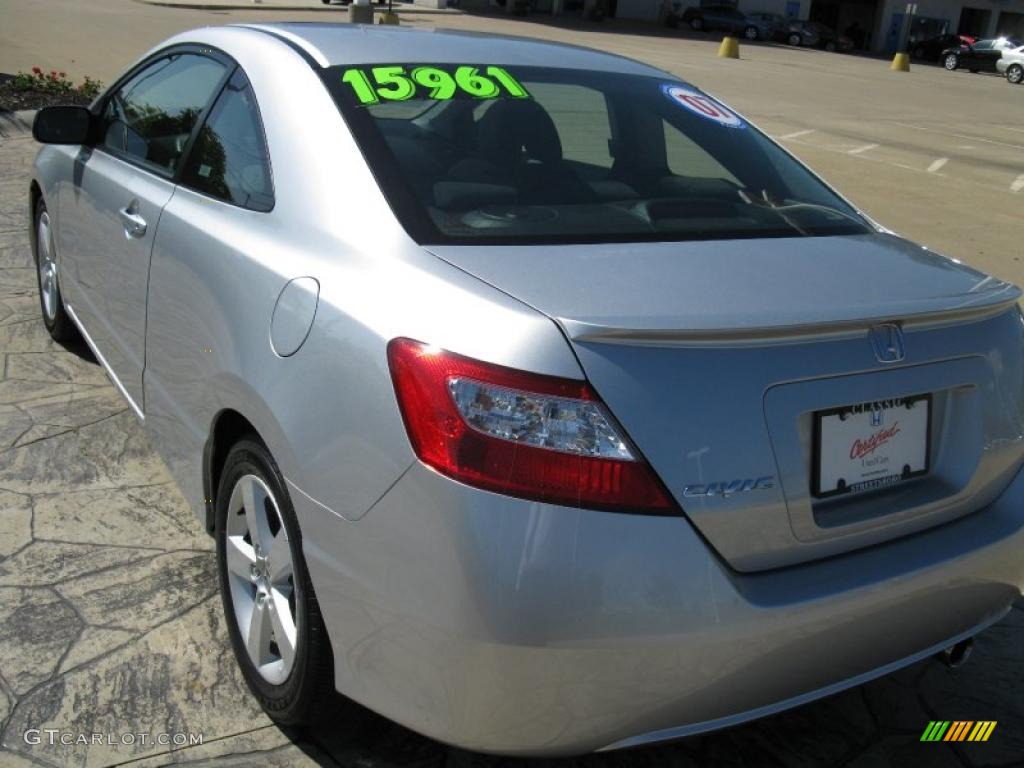 2007 Civic EX Coupe - Alabaster Silver Metallic / Gray photo #7