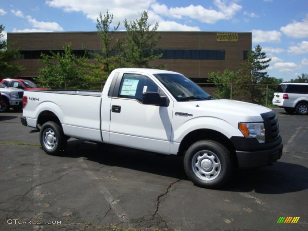 2010 F150 XL Regular Cab 4x4 - Oxford White / Medium Stone photo #1