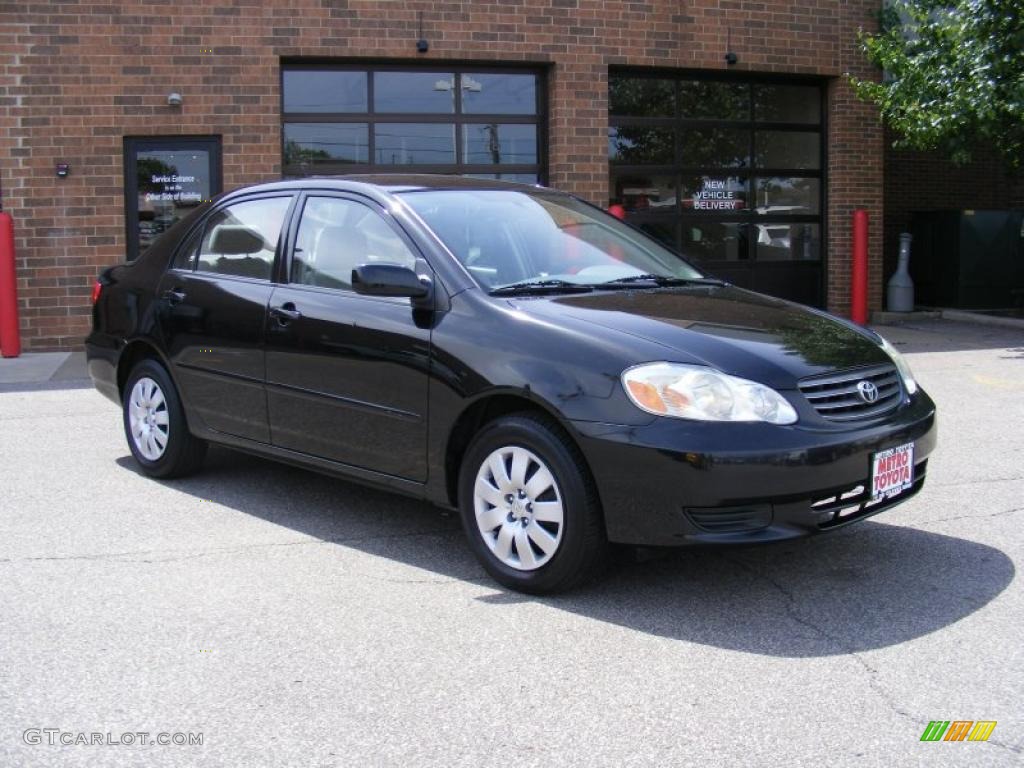 2003 Corolla LE - Black Sand Pearl / Light Gray photo #1