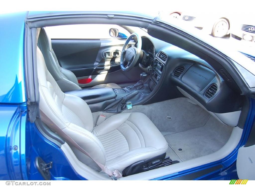 2002 Corvette Coupe - Electron Blue Metallic / Light Gray photo #10
