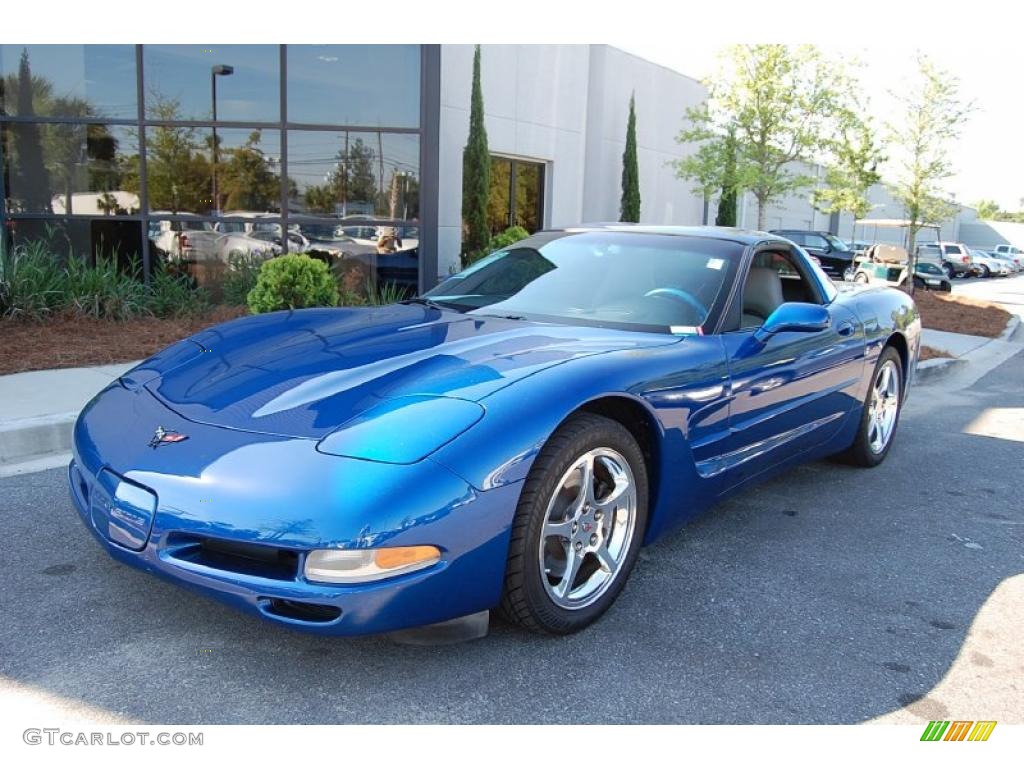 2002 Corvette Coupe - Electron Blue Metallic / Light Gray photo #11