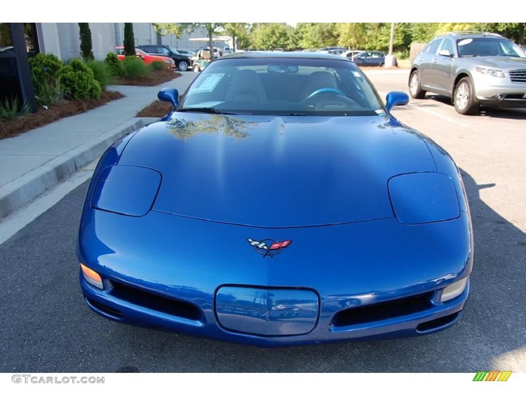 2002 Corvette Coupe - Electron Blue Metallic / Light Gray photo #12