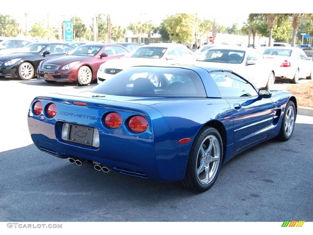 2002 Corvette Coupe - Electron Blue Metallic / Light Gray photo #14