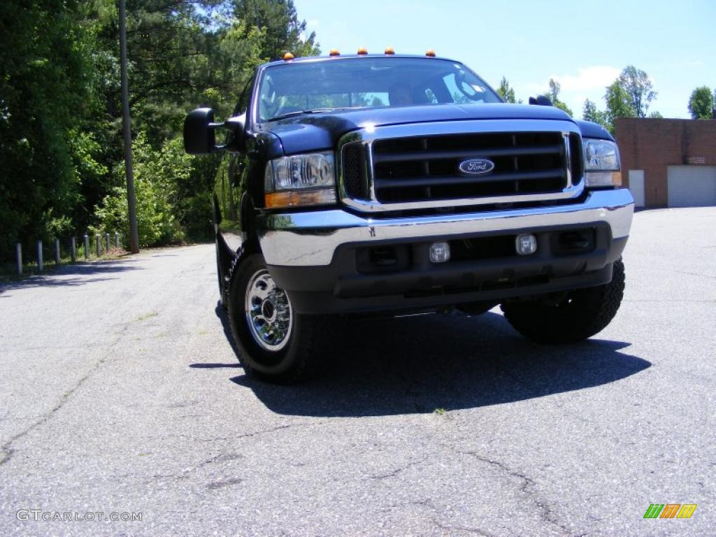 2004 F250 Super Duty XLT SuperCab 4x4 - True Blue Metallic / Medium Flint photo #10