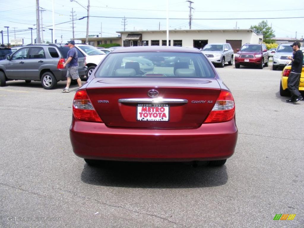 2003 Camry XLE - Salsa Red Pearl / Stone photo #4