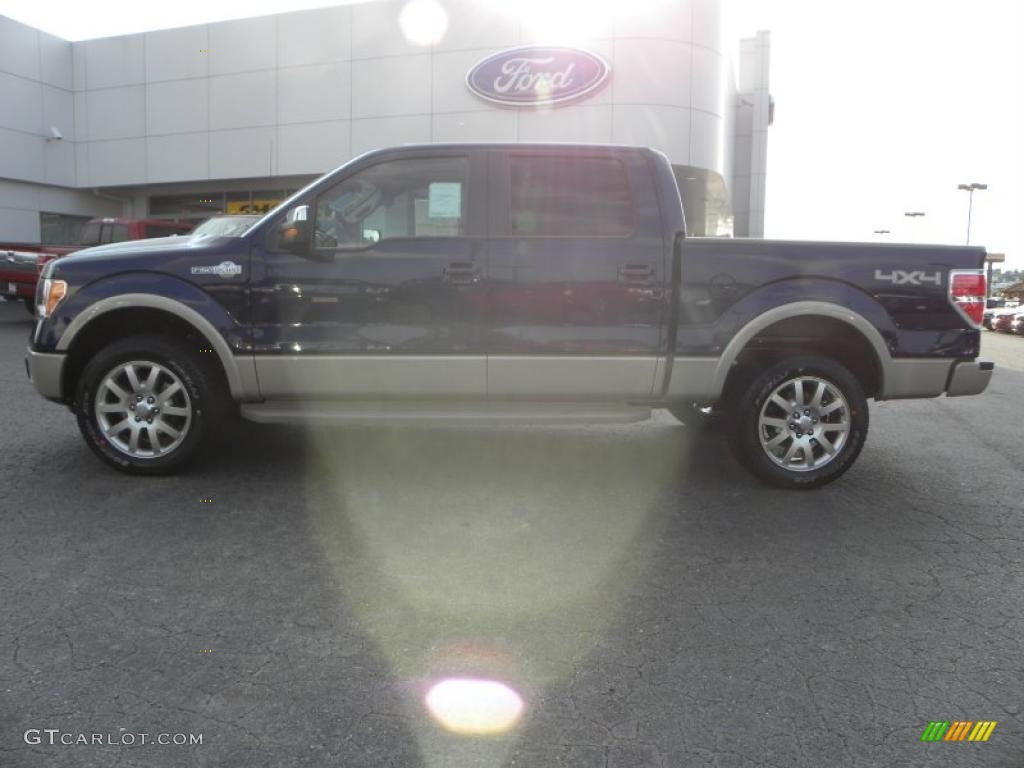 2010 F150 King Ranch SuperCrew 4x4 - Dark Blue Pearl Metallic / Chapparal Leather photo #5