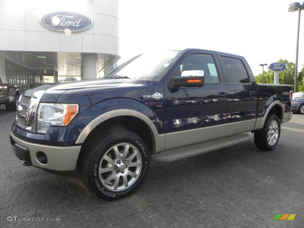 2010 F150 King Ranch SuperCrew 4x4 - Dark Blue Pearl Metallic / Chapparal Leather photo #6