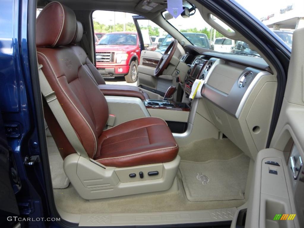 2010 F150 King Ranch SuperCrew 4x4 - Dark Blue Pearl Metallic / Chapparal Leather photo #11