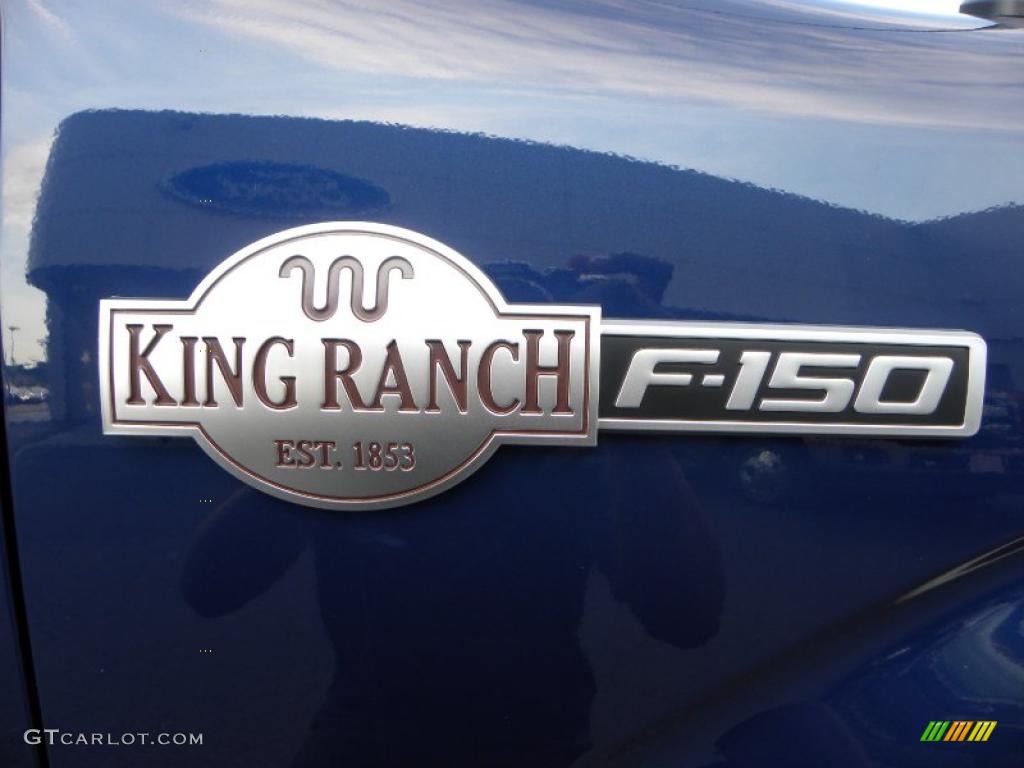 2010 F150 King Ranch SuperCrew 4x4 - Dark Blue Pearl Metallic / Chapparal Leather photo #12